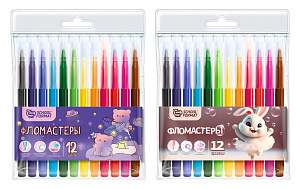 фломастеры 12цв микс для девочек,  вент. колпачки, в блистере, фл12-мдд фл12-мдв /scформат