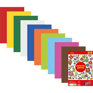 фоамиран а4 10цв. 10л толщина 2мм 8040777 /devente