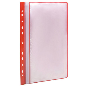 папка 10м/ф 0.16мм everyday с перфорацией, мягкая, красная, 224976 /staff изображение папка 10м/ф 0.16мм everyday с перфорацией, мягкая, красная, 224976 /staff