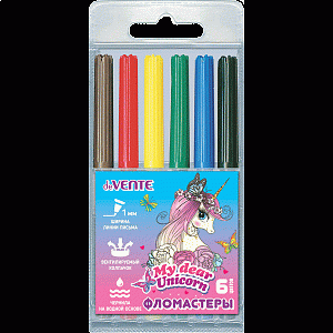 фломастеры 6цв kawaii cat с вент.колпачком  в блистере 5080536  /attomex