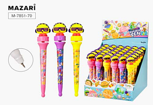 ручка масляная 0.7 dj cartoon rotate, ассорти, синяя, м-7851-70 /mazari