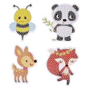 алмазная мозаика на магните 7,5*7,5см 4шт животные ассорти, м-11912 /mazari алмазная мозаика на магните 7,5*7,5см 4шт животные ассорти, м-11912 /mazari