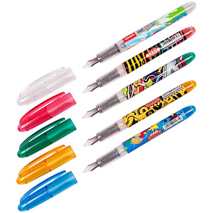 ручка перо ink glide, 1 картридж, корпус ассорти 1510 ppdu /luxor