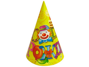 набор колпаков 6шт 10см с днем рождения! 6022693 /патибум