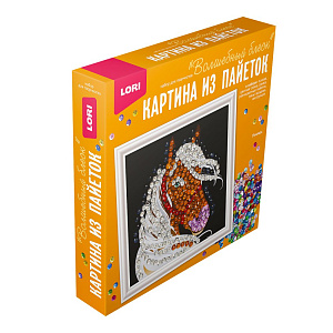 картина из пайеток с гвоздиками лошадь ап-052 /lori