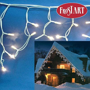 ниу146 эл.гирл. 144л 2.1*0.3м/8 нитей  сосульки ip44 led холодный свет 24v 6140 709595